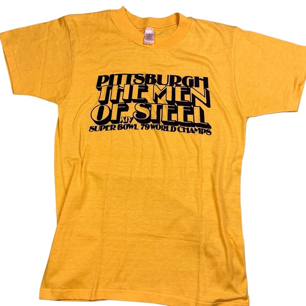 Vintage Pittsburgh Steelers 1979 Super Bowl XIV NFL single stitch T-shirt NOS